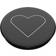 Popsockets White Heart Black Phone Grip PopGrip