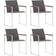 vidaXL 46516 4-pack Garden Dining Chair