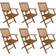 vidaXL 276357 6-pack Chaise de jardin pour repas