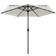 vidaXL Parasol Avec LED Et Mât En Aluminium 270 cm Blanc Sable 270cm