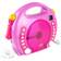 X4-Tech Bobby Joey Lettore CD Per Bambini CD, SD, USB Incl. Microfono Rosa