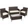 tectake Madeira Loungesæt, 1 borde inkl. 2 stole & 1 sofaer
