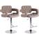 CLP Dublin Polyester 2-pack Tabouret de bar 123cm 2pcs