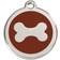 Red Dingo Enamel Tag Bone Medium