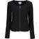 Vila Short Zipper Cardigan - Black/Black