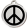 Red Dingo Enamel Tag Peace Medium