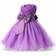 Evening Dress with Bow & Flowers - Purple (2825-42411)