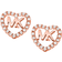 Michael Kors Precious Pavé Heart Logo Earrings - Rose Gold/Transparent