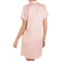 Camille Luxurious Knee Length Satin Nightshirt - Light Pink