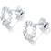 Gynning Jewelry Bricks Explosion Mini Earrings - Silver/Transparent