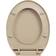 vidaXL Soft-Close Toilet Seat Quick Release Beige Oval