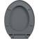 vidaXL Toiletbril Soft-Close Ovaal Grijs