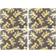 Pimpernel Etched Leaves Place Mat Gray, Blue, Pink, Red, White (40x30cm)