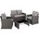 tectake Lucca Outdoor Lounge Set, 1 Table incl. 2 Chairs & 1 Sofas