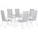 Beliani Catania Ensemble repas de patio, 1 Table incluse 6 Chaises