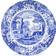 Spode Blue Italian Flat tallrik 27cm 4st