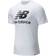 New Balance Essentials Stacked Logo T-shirt - White with Black