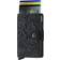 Secrid Miniwallet in pelle e alluminio Ornament - Nero