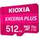 Kioxia Exceria Plus MicroSDXC 512 Go UHS-I V30 Classe 10 Adaptateur SD