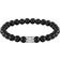 HUGO BOSS Beads Bracelet - Silver/Onyx