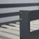 Homestyle4u Childrenbed Slide Tower Solid Pine Curtain Grey Stars 90x200cm
