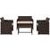 vidaXL 43908 Lounge-Set, 1 Tisch einschl. 2 Stühle & 1 Sofas