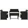 vidaXL 43908 Lounge-Set, 1 Tisch einschl. 2 Stühle & 1 Sofas