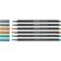 Stabilo Pen 68 Metallic Fibre Tip Pen 6-pack