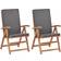 vidaXL 48983 2-pack Sedia da giardino per pranzo, Sedia reclinabile
