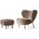 &Tradition Little Petra VB1 Sheepskin with Footstool Fauteuil 75cm