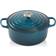 Le Creuset Deep Teal Signature Cast Iron Round med låg 28cm