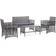 vidaXL 46437 Outdoor Lounge Set, 1 Table incl. 2 Chairs & 1 Sofas