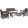 vidaXL 46437 Outdoor Lounge Set, 1 Table incl. 2 Chairs & 1 Sofas