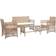 vidaXL 46437 Loungesæt, 1 borde inkl. 2 stole & 1 sofaer