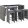 vidaXL 49561 Conjunto de Bar Exterior, 1 Mesa incl. 6 Sillas