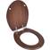 vidaXL Toilet Seats With Soft Close Lids 2 Pcs Mdf Brown