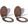 vidaXL Toilet Seats With Soft Close Lids 2 Pcs Mdf Brown