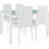 tectake Berlin Juego de comedor de patio, 1 Mesa incl. 4 Sillas