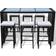 vidaXL 41837 Conjunto de Bar Exterior, 1 Mesa incl. 6 Sillas