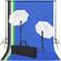 vidaXL Photo Studio Set with 5 Colored Backgrounds and 2 Lamps, 2 Umbrellas