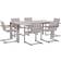 Beliani Cosoleto Ensemble repas de patio, 1 Table incluse 6 Chaises