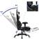 Songmics Footrest Gaming Chair - Black/White