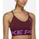 Nike Pro Indy Light Support Sports Bra - Dark Beetroot/Vivid Purple/Metallic Silver