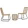 vidaXL 3 Piece Bistro Set Poly Rattan Black Conjunto de Bistró, 1 Mesa incl. 2 Sillas