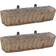 vidaXL Jardinière de Balcon Pot de Fleurs 2 Pcs 80 cm - Marron 20x80x15cm