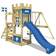 Wickey Parco giochi in legno MultiFlyer Tetto in legno Giochi da giardino con altalena e scivolo Casetta da gioco per l'arrampicata con sabbiera e scala di