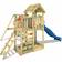 Wickey Parco giochi in legno MultiFlyer Tetto in legno Giochi da giardino con altalena e scivolo Casetta da gioco per l'arrampicata con sabbiera e scala di