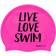 Buddyswim Live Love Swim Silicone Cap Sr