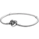 Pandora Moments Family Tree Heart Clasp Snake Chain Bracelet - Silver/Black/Transparent