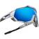 100% Speedtrap Negro Mate Lente Espejada Hiper Blue